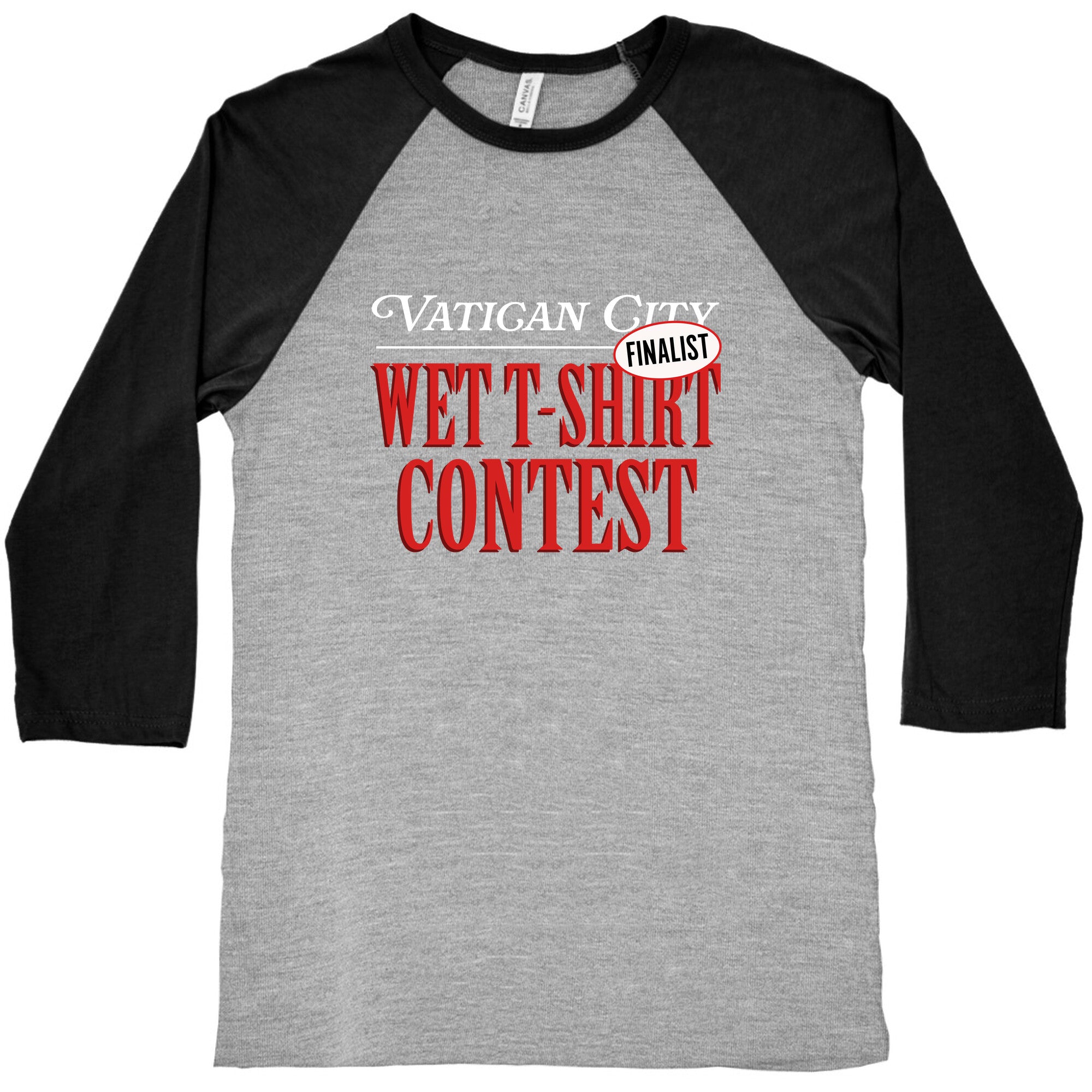 Vatican Wet T Shirt Contest Finalist Baseball Tee